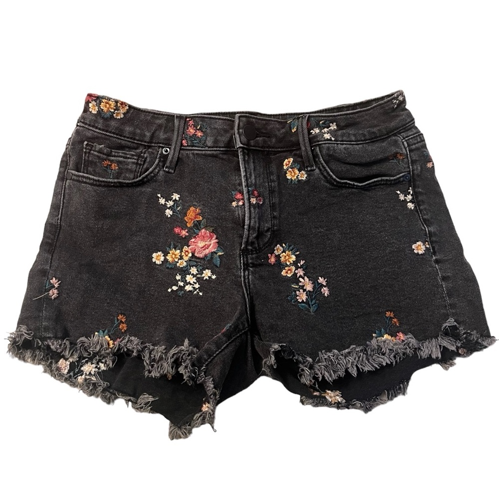 AQUA Floral Jean Shorts